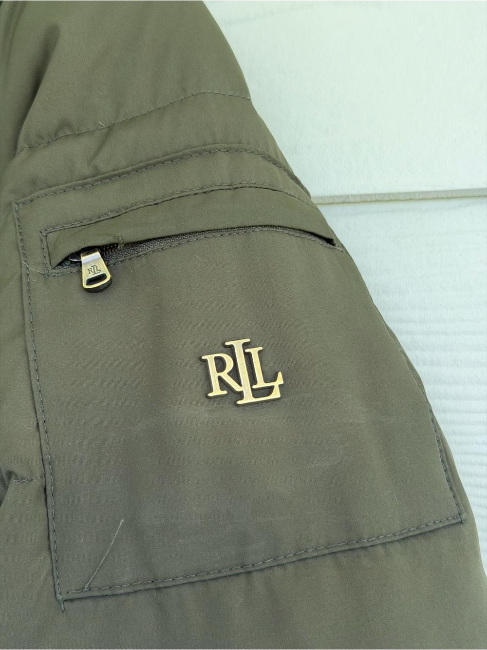 Ralph Lauren Olive Green Quilted Puffer Jacket - Women's - Picture 6 of 12